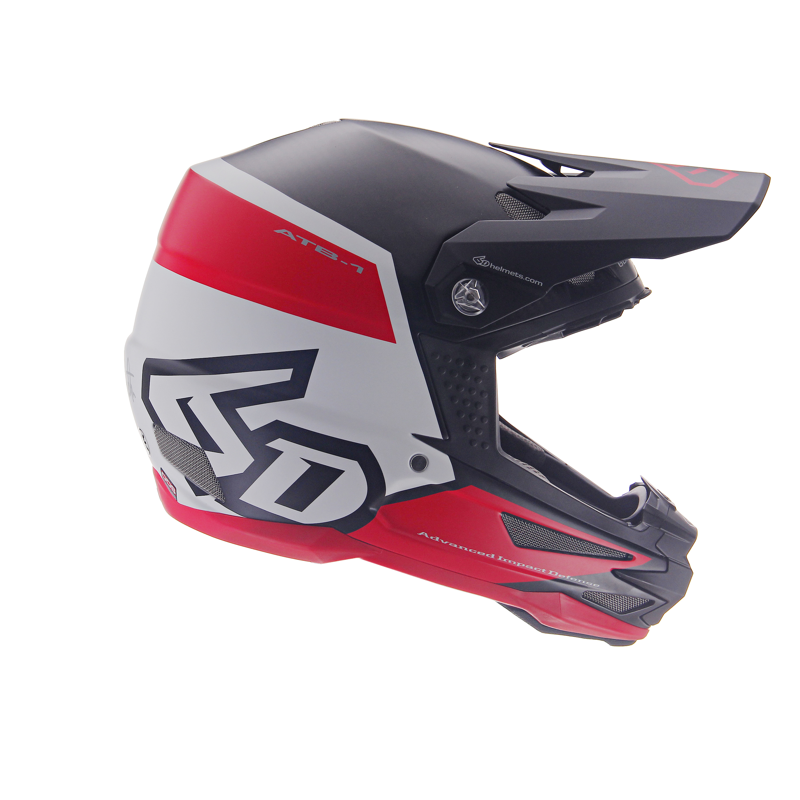 6D helmets FLIGHT white-red